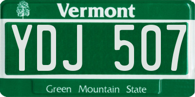 VT license plate YDJ507