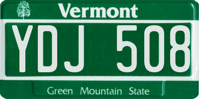 VT license plate YDJ508