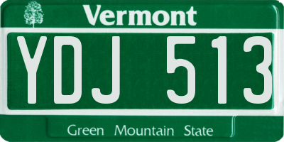 VT license plate YDJ513