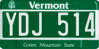 VT license plate YDJ514
