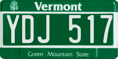 VT license plate YDJ517