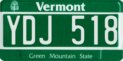 VT license plate YDJ518