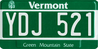 VT license plate YDJ521