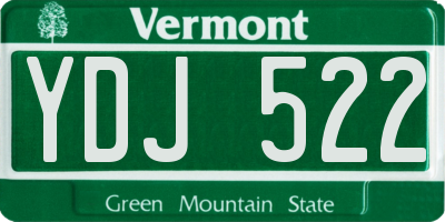 VT license plate YDJ522