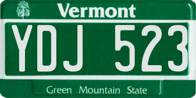 VT license plate YDJ523