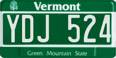 VT license plate YDJ524