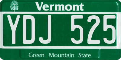 VT license plate YDJ525