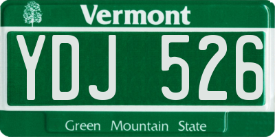 VT license plate YDJ526