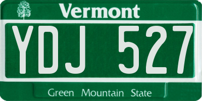 VT license plate YDJ527