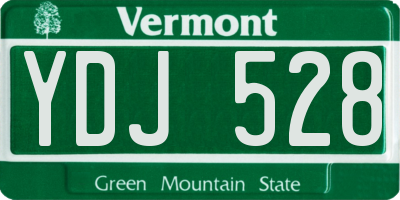 VT license plate YDJ528