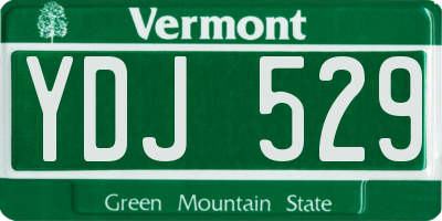 VT license plate YDJ529