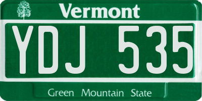 VT license plate YDJ535