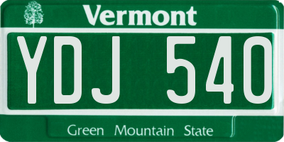 VT license plate YDJ540