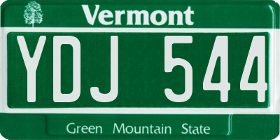 VT license plate YDJ544