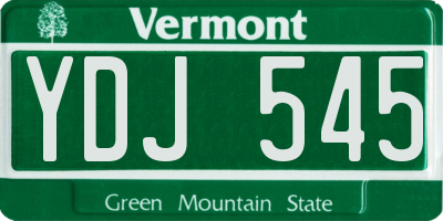 VT license plate YDJ545