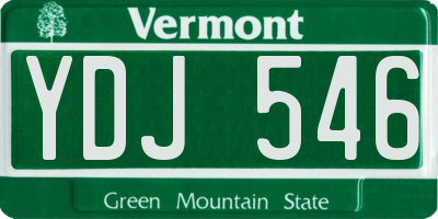 VT license plate YDJ546