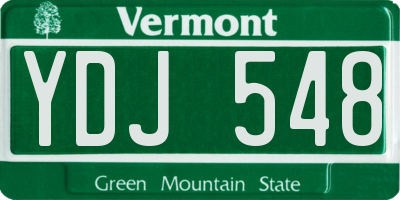 VT license plate YDJ548