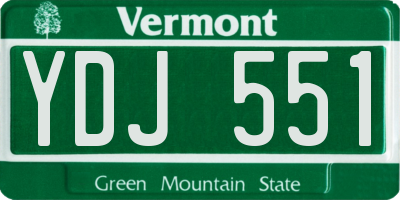 VT license plate YDJ551
