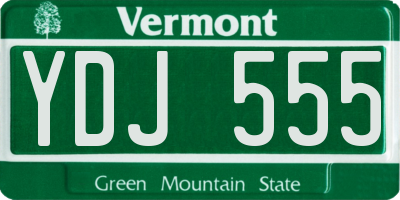 VT license plate YDJ555