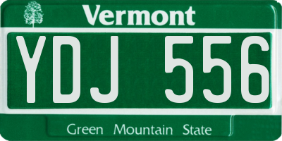 VT license plate YDJ556