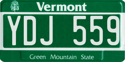 VT license plate YDJ559