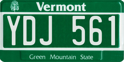 VT license plate YDJ561