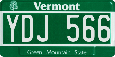 VT license plate YDJ566