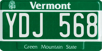VT license plate YDJ568