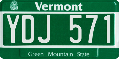 VT license plate YDJ571