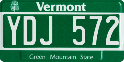 VT license plate YDJ572
