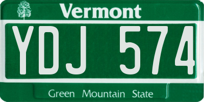 VT license plate YDJ574