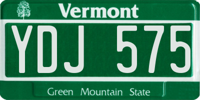 VT license plate YDJ575