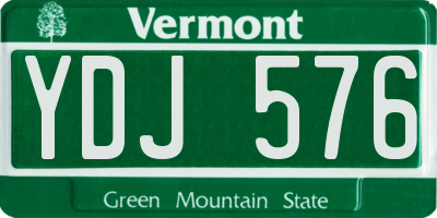 VT license plate YDJ576