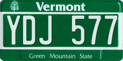 VT license plate YDJ577