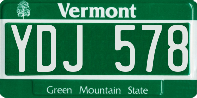 VT license plate YDJ578