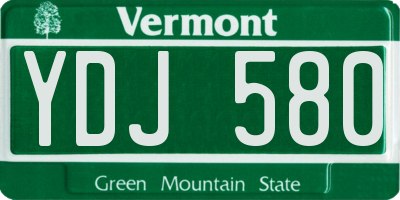 VT license plate YDJ580