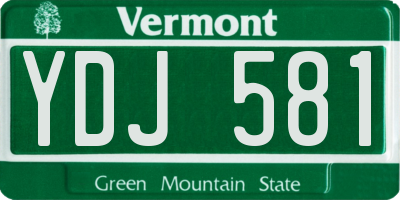 VT license plate YDJ581