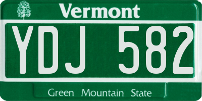 VT license plate YDJ582