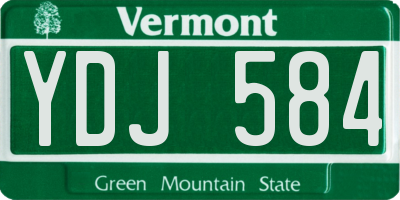 VT license plate YDJ584
