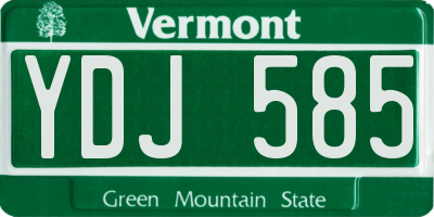 VT license plate YDJ585
