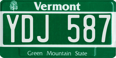 VT license plate YDJ587