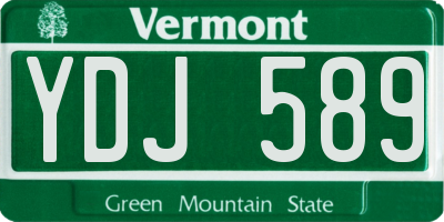 VT license plate YDJ589