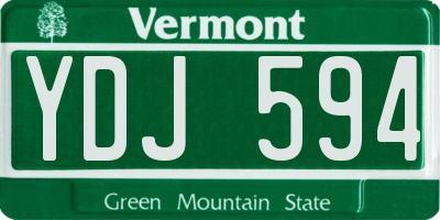 VT license plate YDJ594