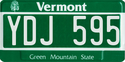 VT license plate YDJ595