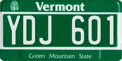 VT license plate YDJ601