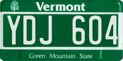 VT license plate YDJ604
