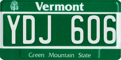 VT license plate YDJ606