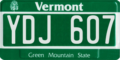 VT license plate YDJ607