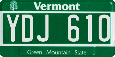 VT license plate YDJ610