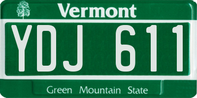 VT license plate YDJ611
